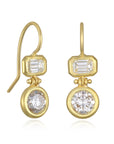 18 Karat Gold Double Diamond Hinge Earrings