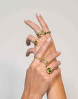 18 Karat Gold Green Tourmaline Ring