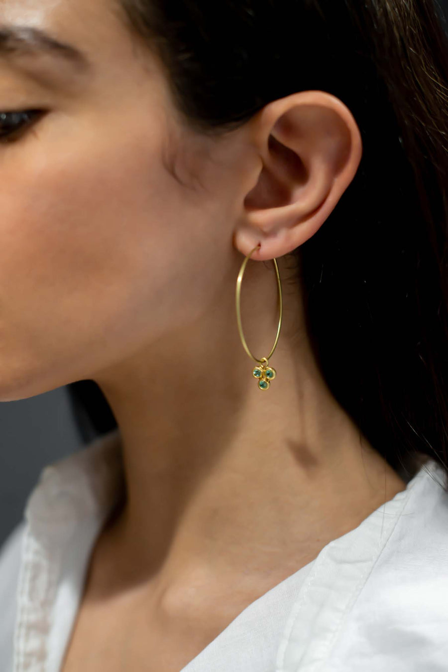 18 Karat Gold Signature Wire Hoops