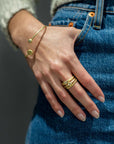 18 Karat Gold Tapered Diamond Baguette Ring