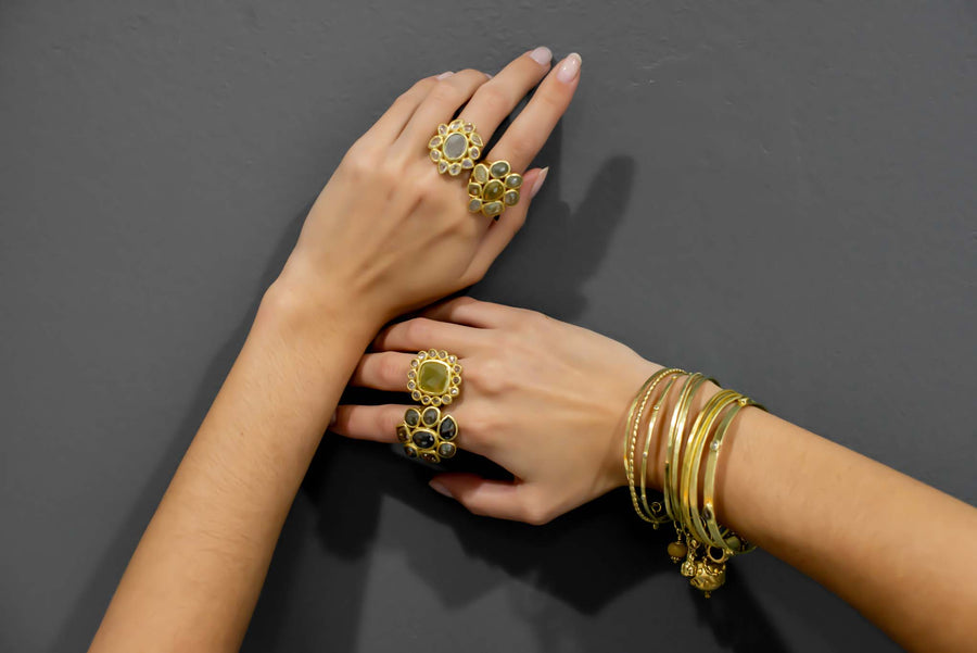 Diamond Sunflower Ring