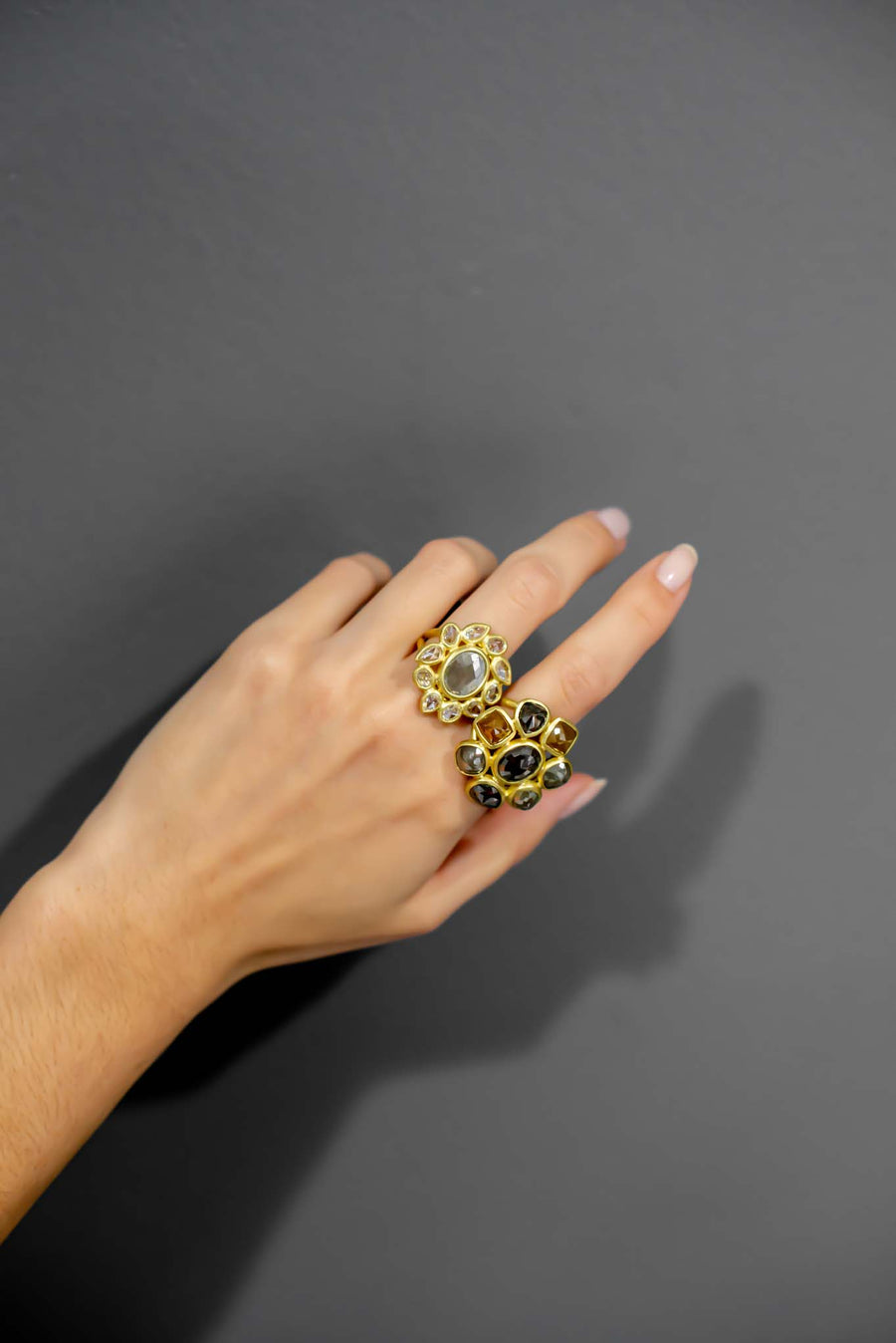 Diamond Sunflower Ring