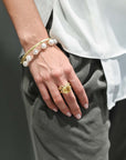 18 Karat Gold Hand-wrapped Freshwater Pearl Bracelet