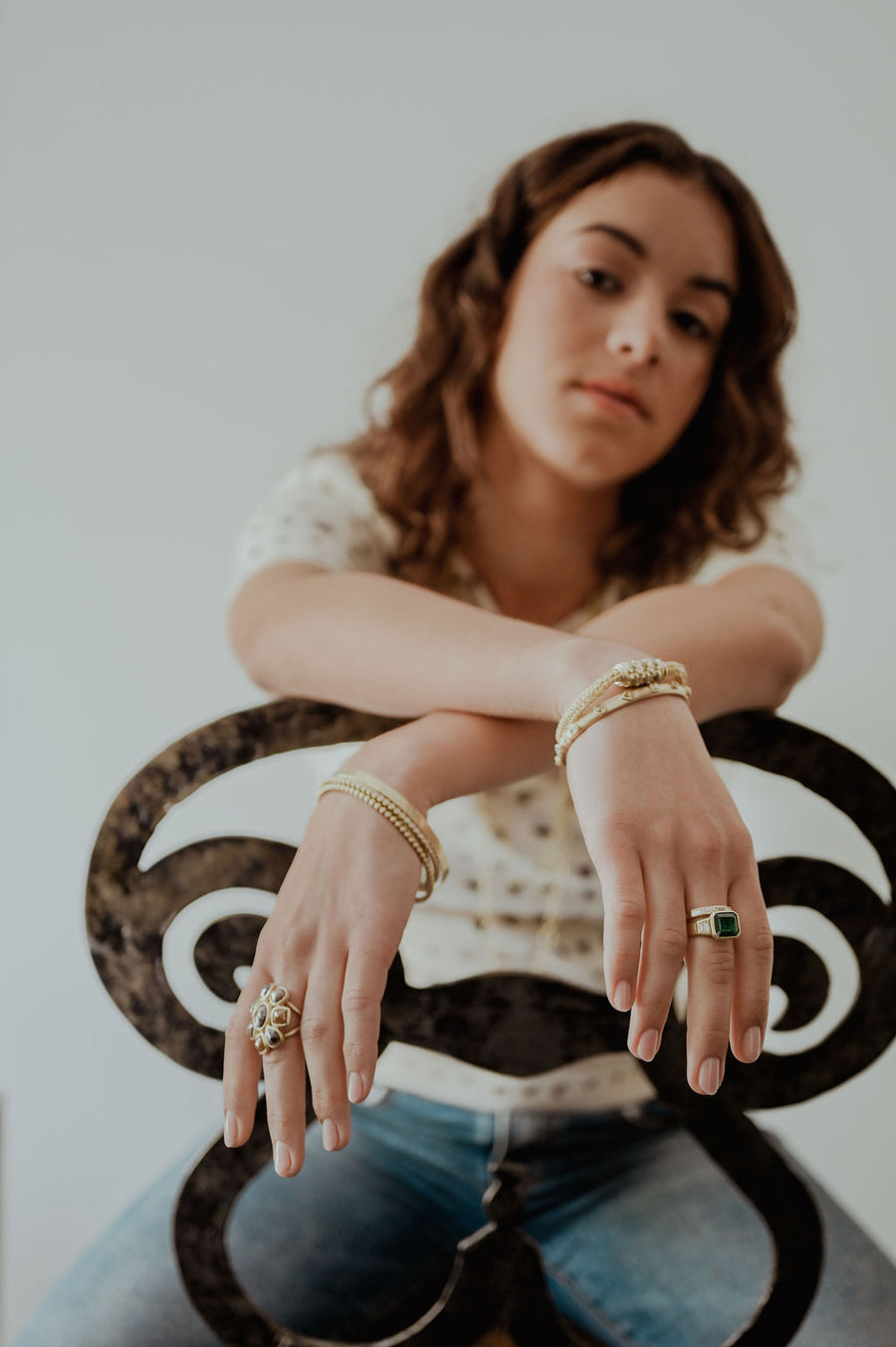 Crocheted Raw Diamond Bracelet