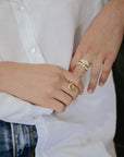 18 Karat Gold Diamond Lifesaver Ring