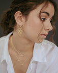 18 Karat Gold Mesh Earrings