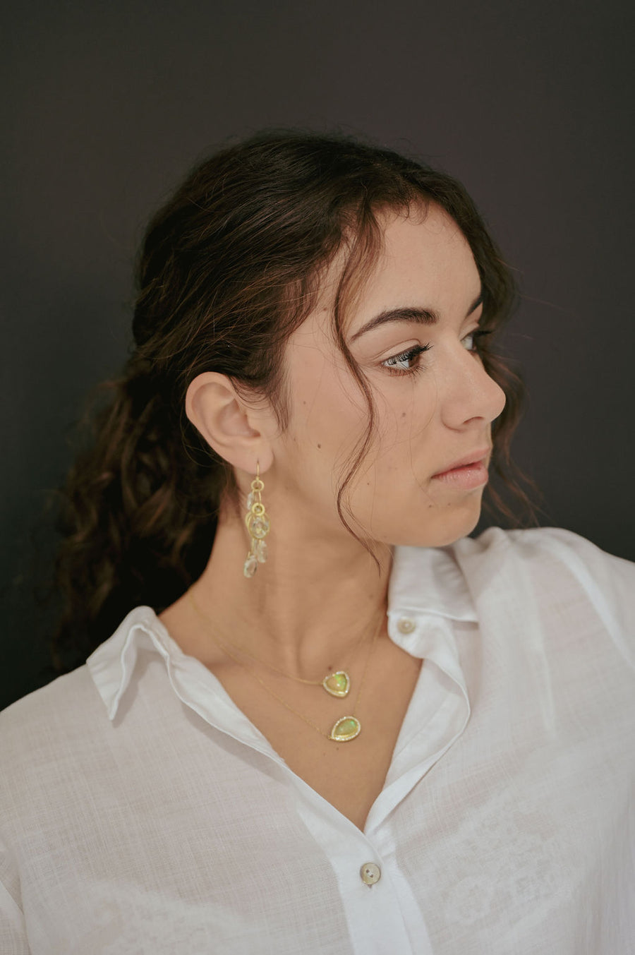 Ethiopian Opal and Diamond Pendant Necklace
