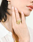 18 Karat Gold Brilliant Cut Diamond Quad Drop Earrings
