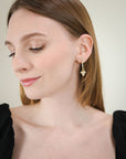 18 Karat Gold Burnished Diamond Hoops - Large