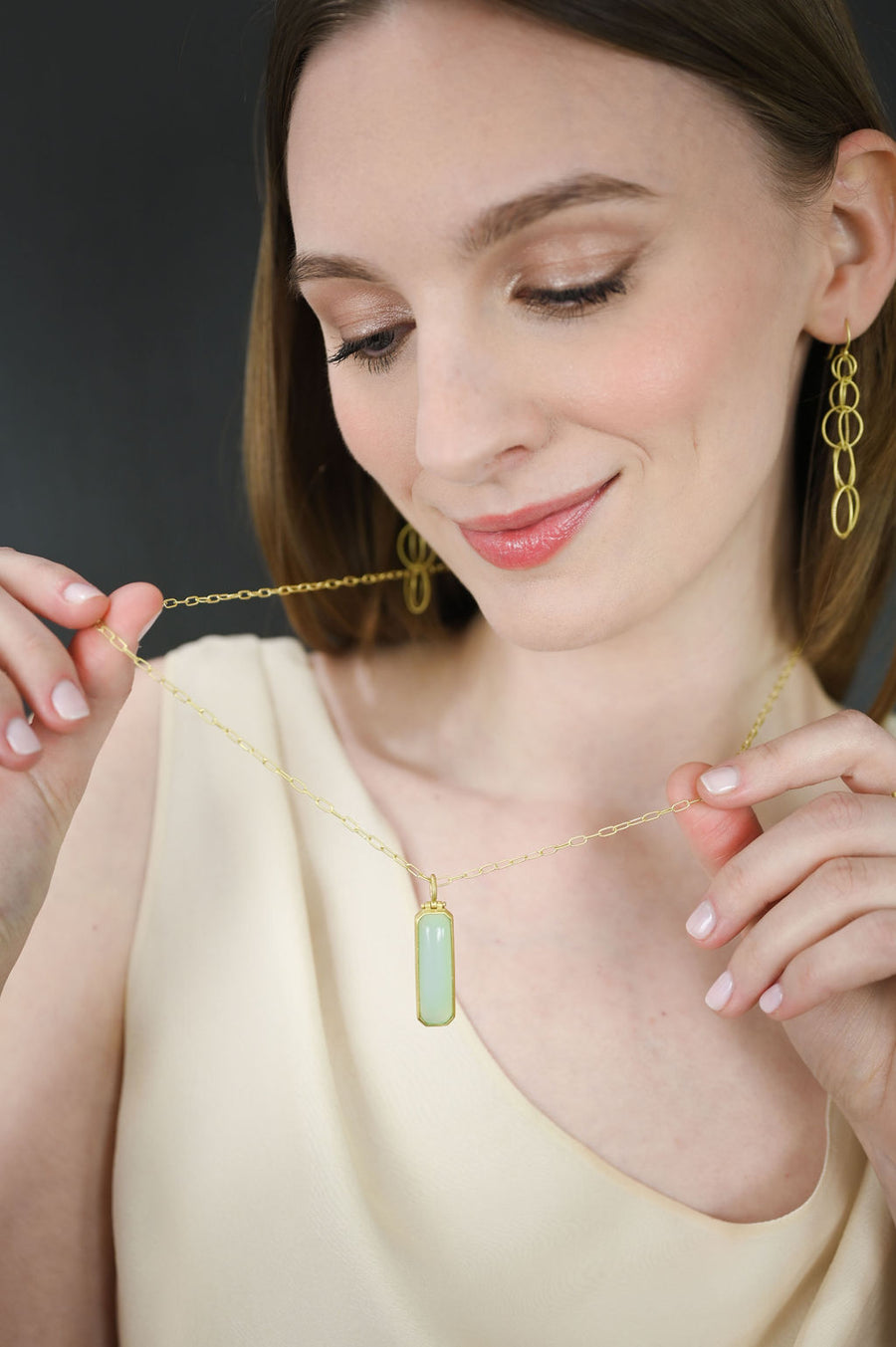 18 Karat Gold Mini Paperclip Chain