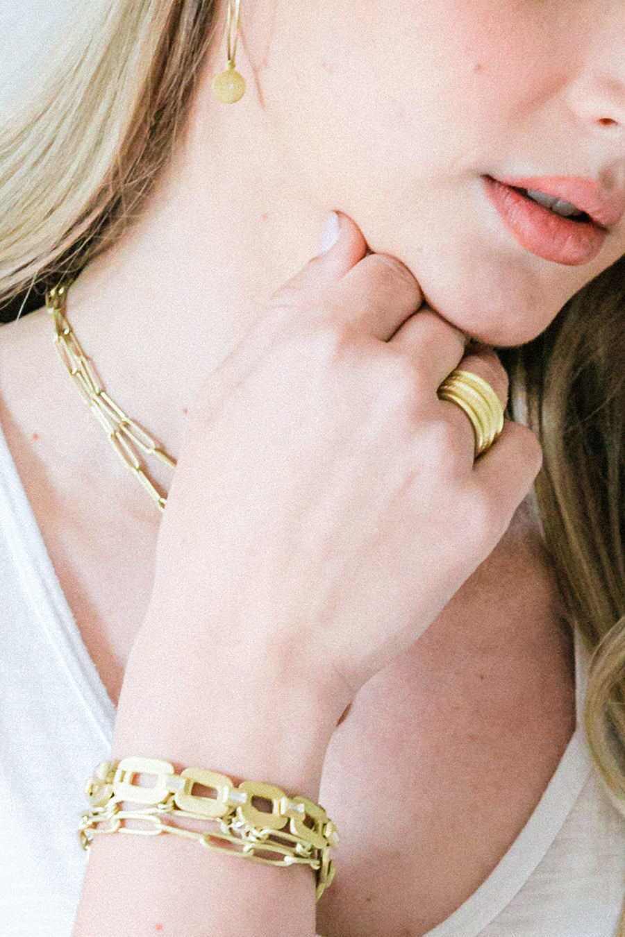 18 Karat Gold Diamond Baguette Hinged Link Bracelet