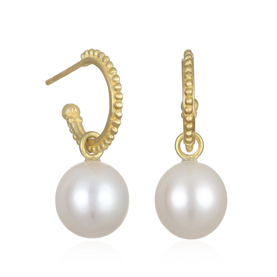 18 Karat Gold Freshwater Pearl Drops