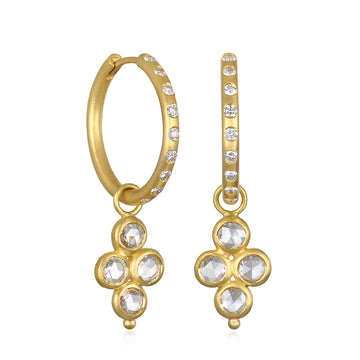 18 Karat Gold Quad Diamond Drops