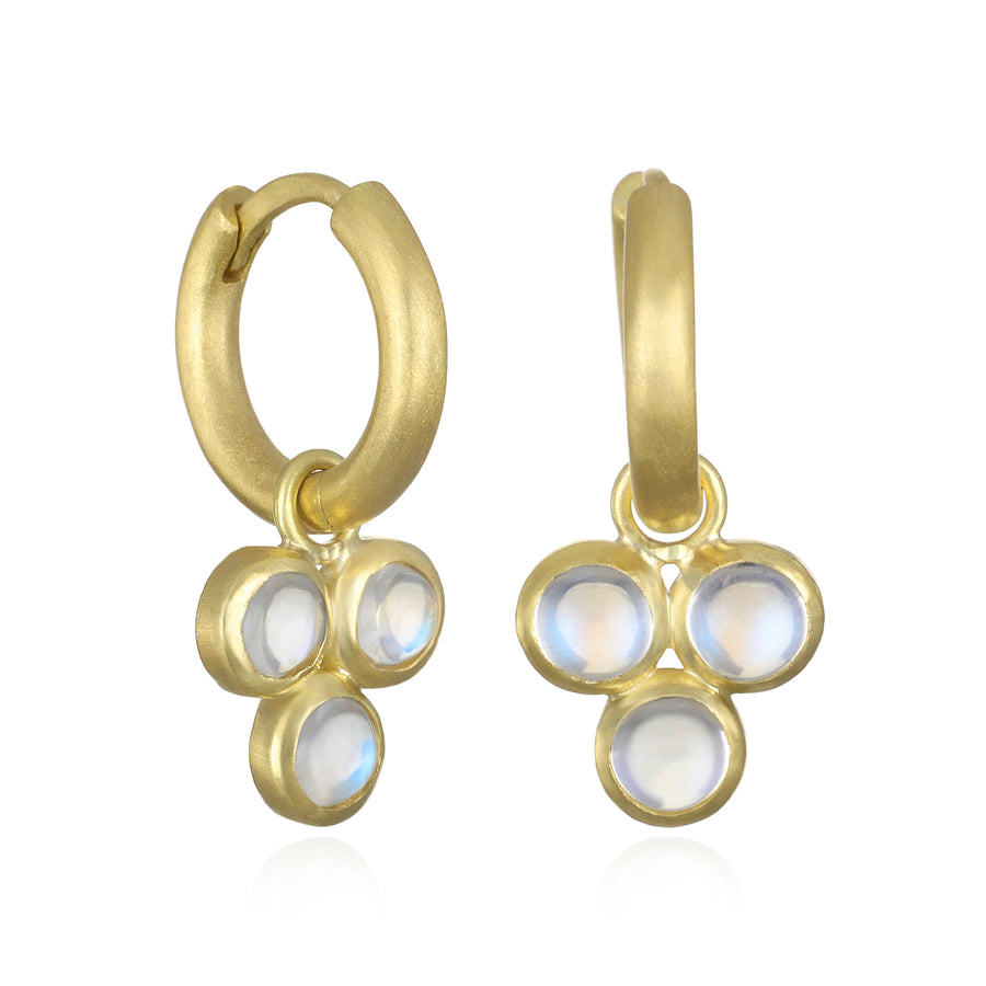 18 Karat Gold Blue Moonstone Drops