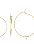 18 Karat Gold Signature Wire Hoops