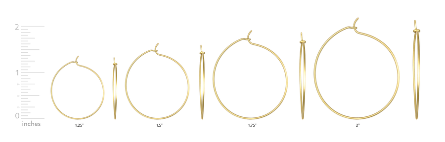 18 Karat Gold Signature Wire Hoops