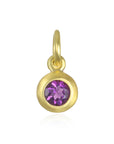 18 Karat Gold Bezel Set Colored Birthstone Charms