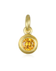 18 Karat Gold Bezel Set Colored Birthstone Charms