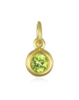 18 Karat Gold Bezel Set Colored Birthstone Charms
