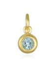 18 Karat Gold Bezel Set Colored Birthstone Charms