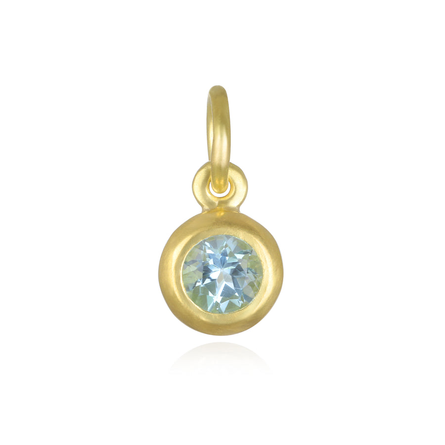 18 Karat Gold Bezel Set Colored Birthstone Charms
