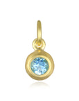 18 Karat Gold Bezel Set Colored Birthstone Charms
