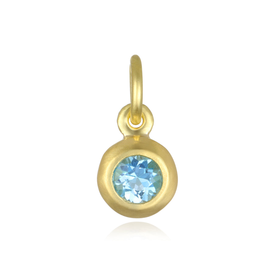 18 Karat Gold Bezel Set Colored Birthstone Charms