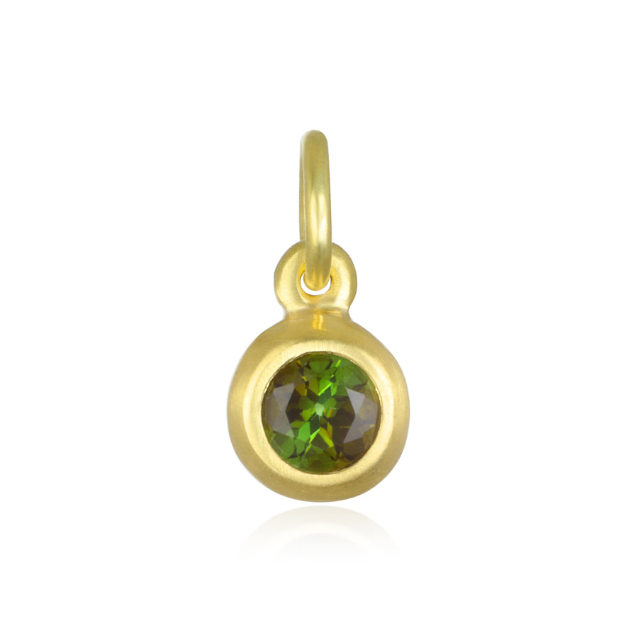 18 Karat Gold Bezel Set Colored Birthstone Charms