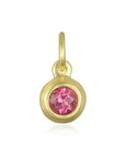 18 Karat Gold Bezel Set Colored Birthstone Charms