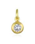 18 Karat Gold Bezel Set Colored Birthstone Charms