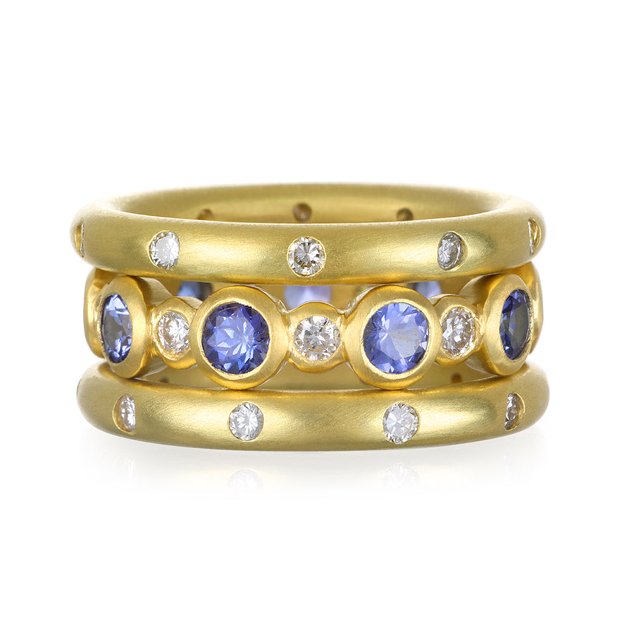Tanzanite and Diamond Eternity Ring