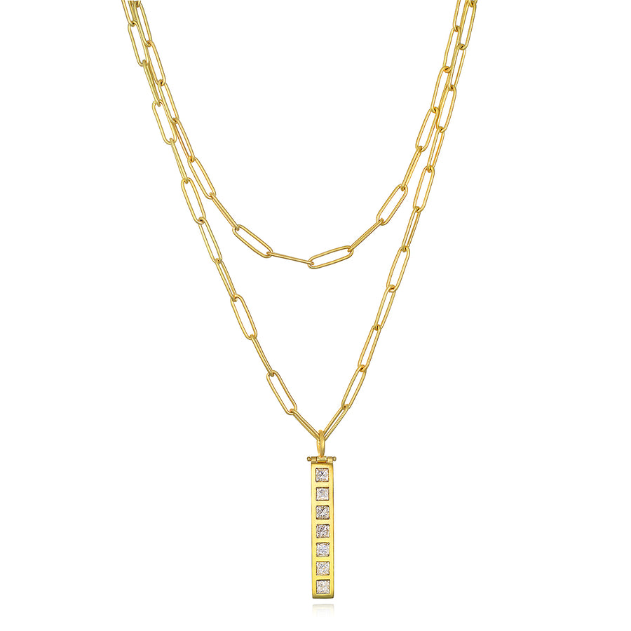 18 Karat Gold Handmade Paperclip Chain