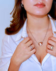 Platinum Morganite Paperclip Necklace