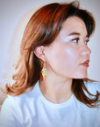 18 Karat Gold Multi-Loop Umba Sapphire Briolette Earrings