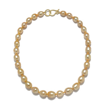 18 Karat Gold Golden South Sea Pearl Necklace