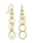 18 Karat Gold Double Loop Twist Earrings