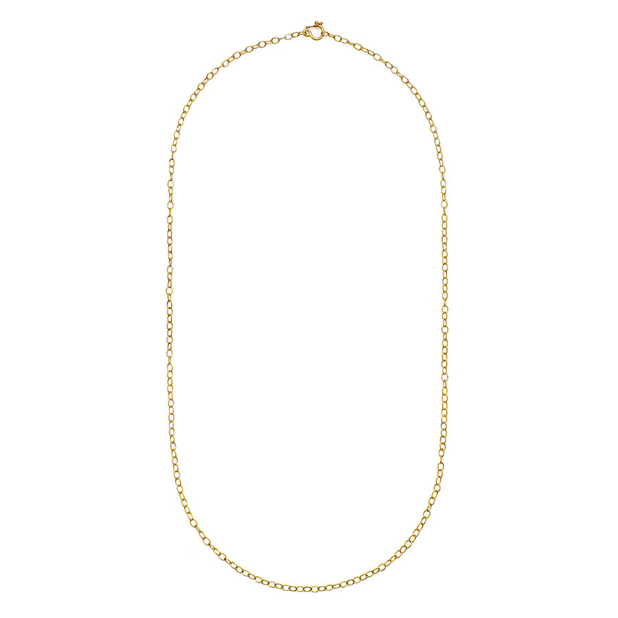 18 Karat Gold Small Oval Link Chain