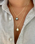18 Karat Gold Black Tahitian Baroque Pearl Pendant