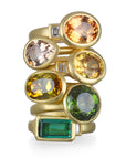 18 Karat Gold Green Tourmaline Ring