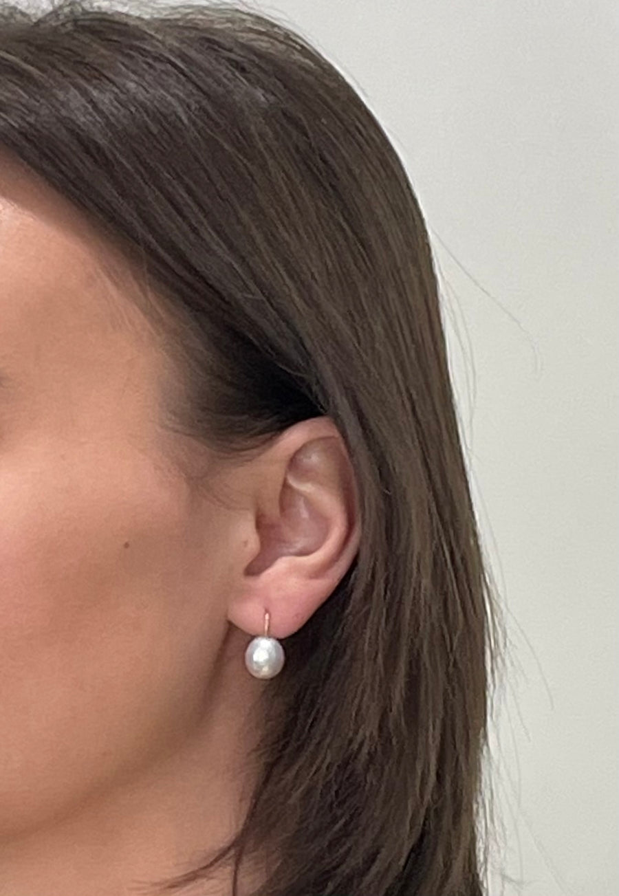 White Freshwater Pearl Drop Earrings