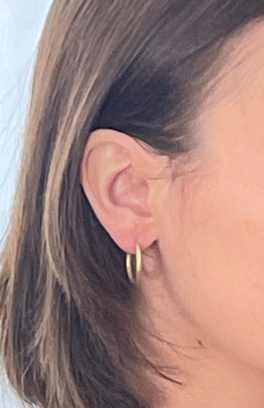 18 Karat Gold Hinged Hoops - Large