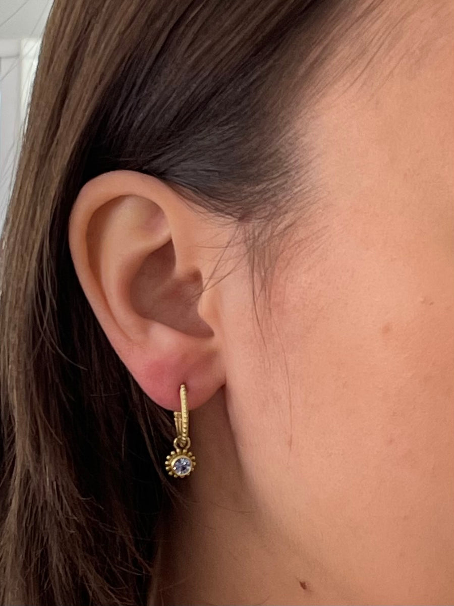 18 Karat Gold Diamond Granulation Drops