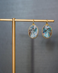 18 Karat Gold Boulder Opal Split Earrings with Hinge