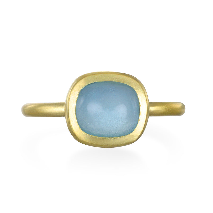 Milky Aqua Bezel Ring