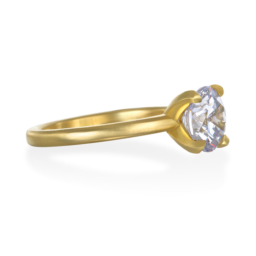 18 Karat Gold 4-Prong Solitaire Setting - Diamond sold separately