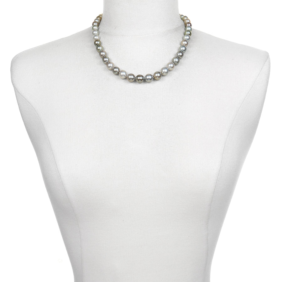 Silver Gray Tahitian Pearl Necklace