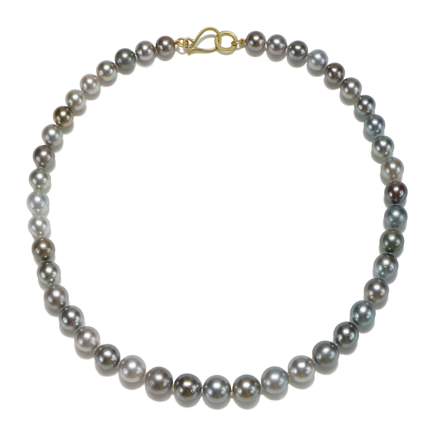 Silver Gray Tahitian Pearl Necklace
