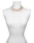 18 Karat GOld Multistrand Keshi Pearl Necklace