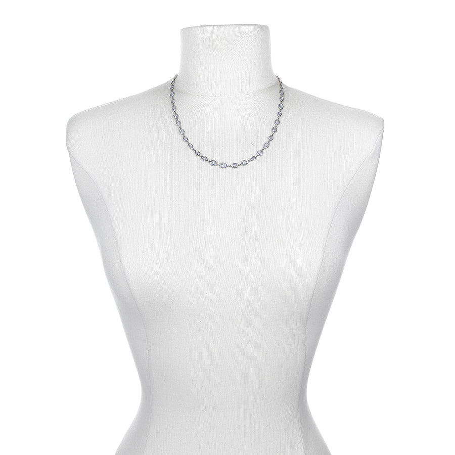 Platinum Rose Cut Diamond Necklace