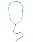 18 Karat Gold Turquoise Lariat Necklace